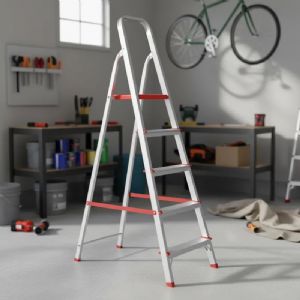 Escada De Alumínio Tesoura Botafogo Lar & Lazer 5 Degraus